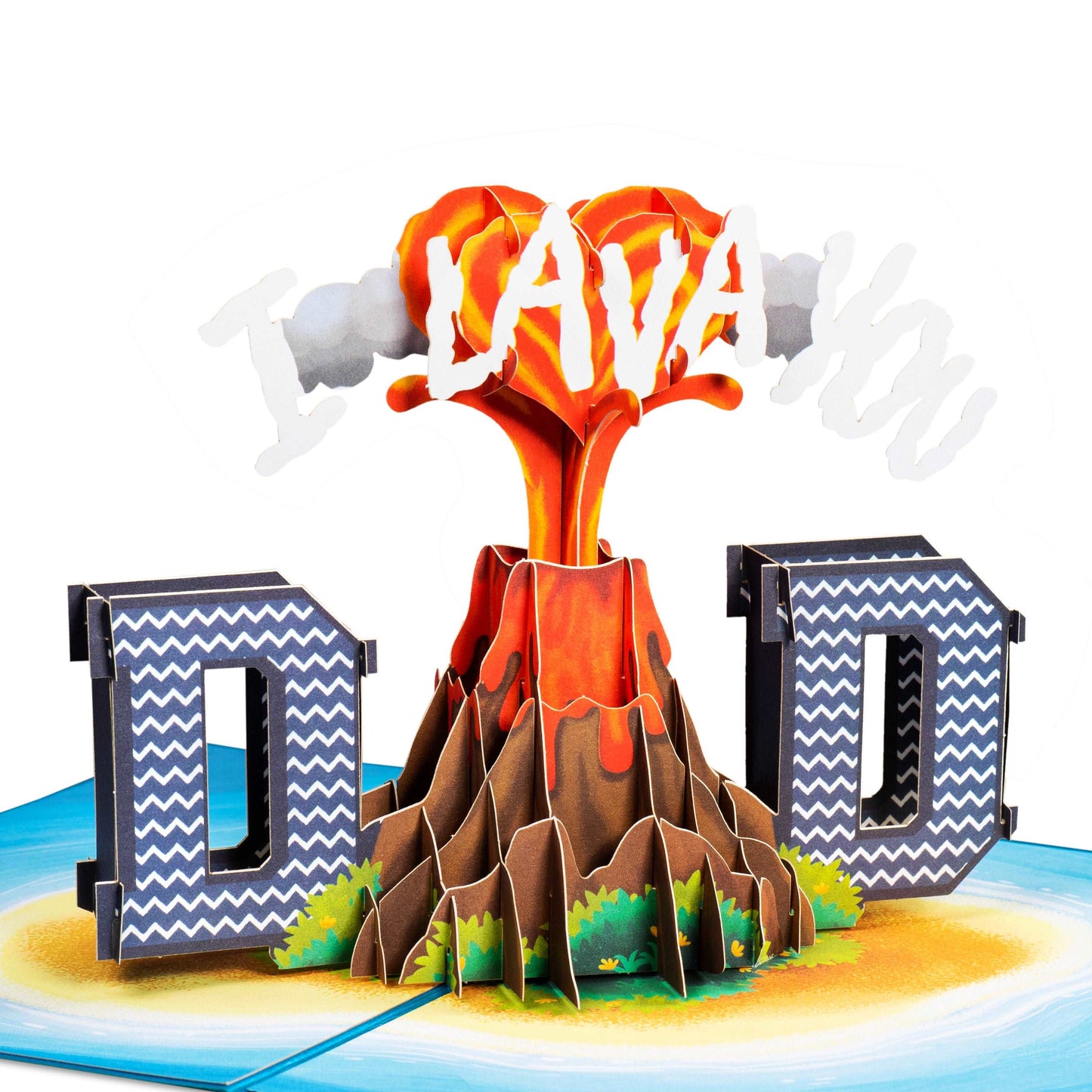 I Lava You Dad 3D Pop Up Card