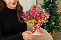 Thumbnail for HugePop Christmas Spirit Flower Bouquet Pop Up Card