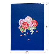 Pink Roses Pop Up Card