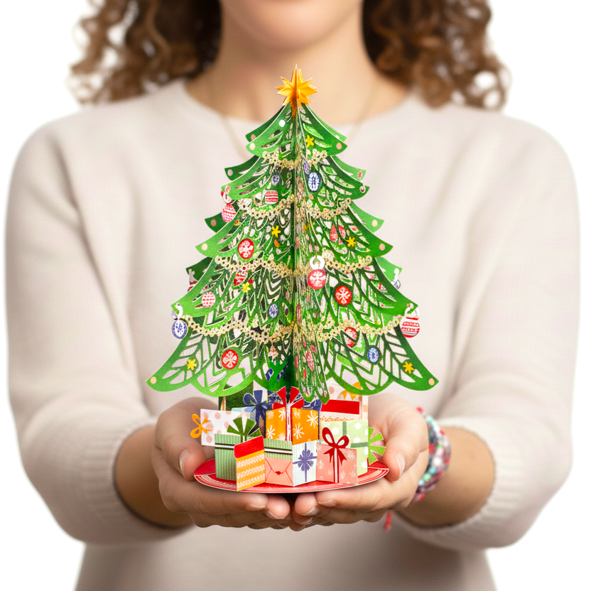 Christmas Tree Pop Up Card with Keepsake Gift