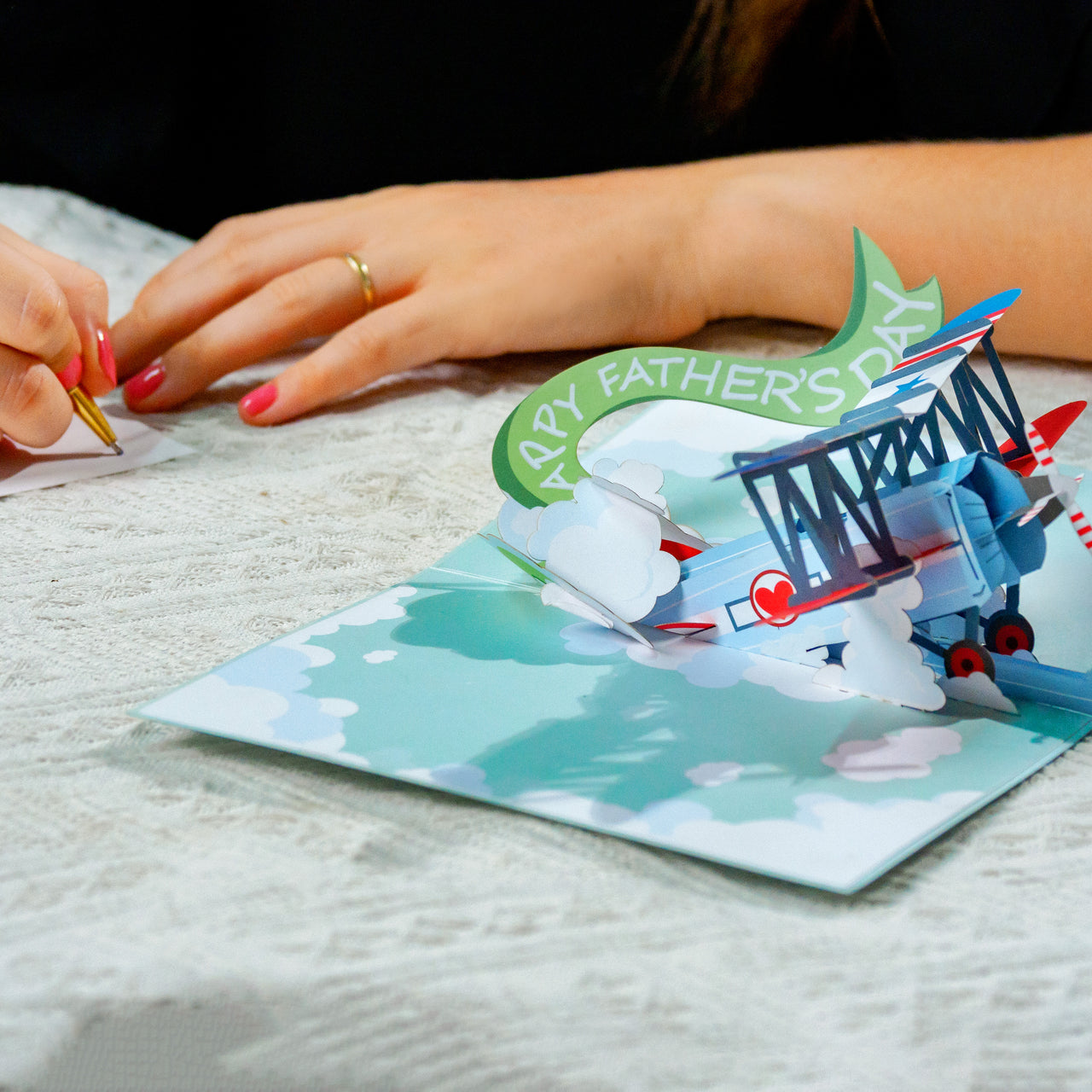 Happy Fathers Day Plane Pop Up Card