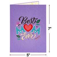 Thumbnail for Floral Best Mom Ever Pop Up Card