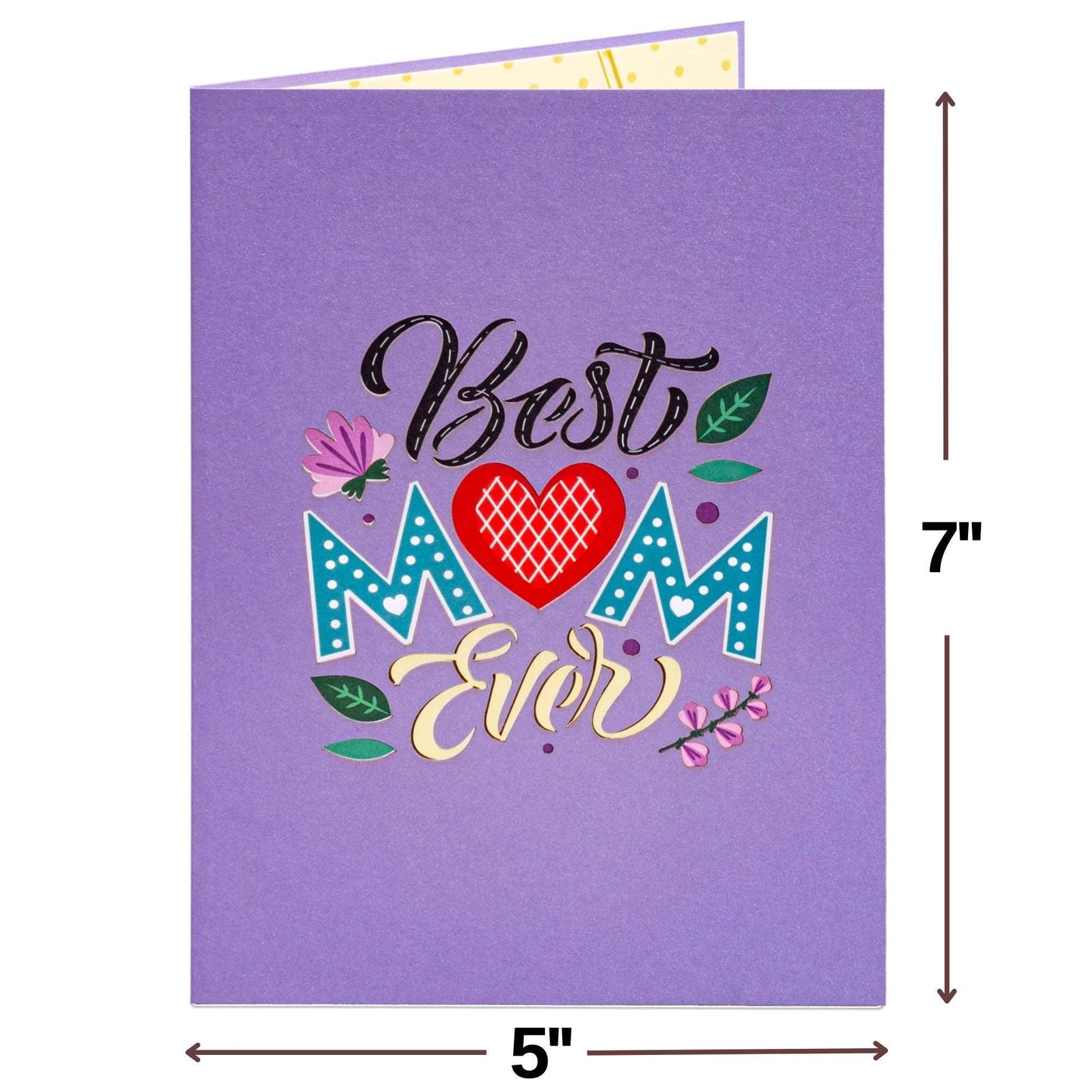 Floral Best Mom Ever Pop Up Card