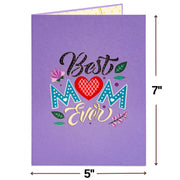 Floral Best Mom Ever Pop Up Card