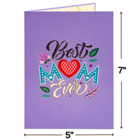 Thumbnail for Floral Best Mom Ever Pop Up Card