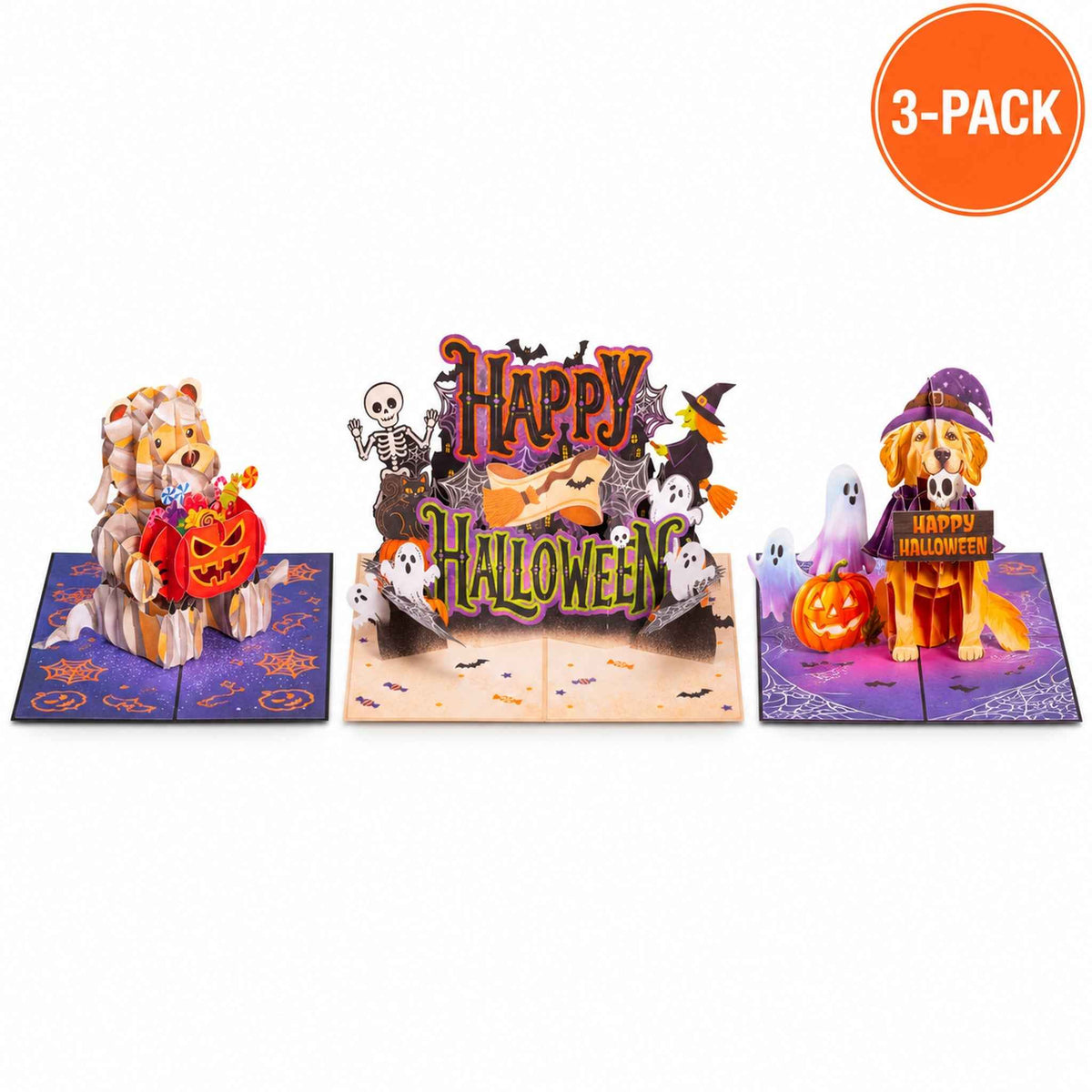 Halloween 3D Pop-Up Card Bundle for Festive Fun