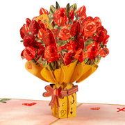 Roses Bouquet Frndly Pop Up 100% Recycled and Eco-Friendly