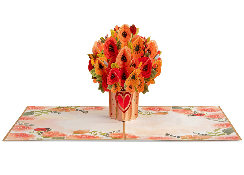 Flower Pot Frndly Pop Up Card 100% Recycled and Eco-Friendly