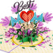 Floral Best Mom Ever Pop Up Card