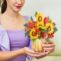 Thumbnail for HugePop Harvest Bouquet Pop Up Card, With Detachable Bouquet, 10