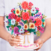 Paper Love HugePop Harmony Pop Up Flower Bouquet, With Detachable Flowers, Jumbo 10" x 14" Card