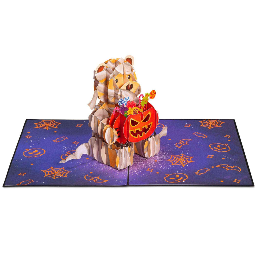 Halloween Bear pop-up Halloween card open