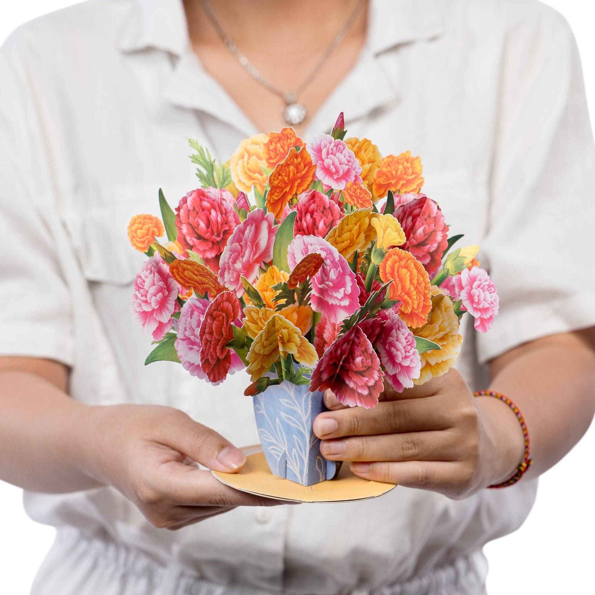 Carnation Bouquet Pop-Up Card for Meaningful Moments