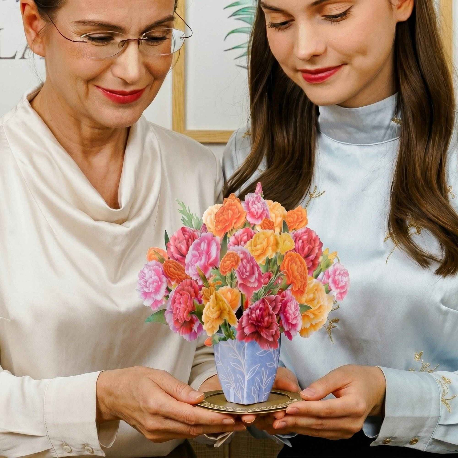 Carnation Bouquet Pop-Up Card for Meaningful Moments