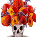 Halloween Skull Bouquet pop-up card — keepsake flower bouquet in skull vase, fills frame
