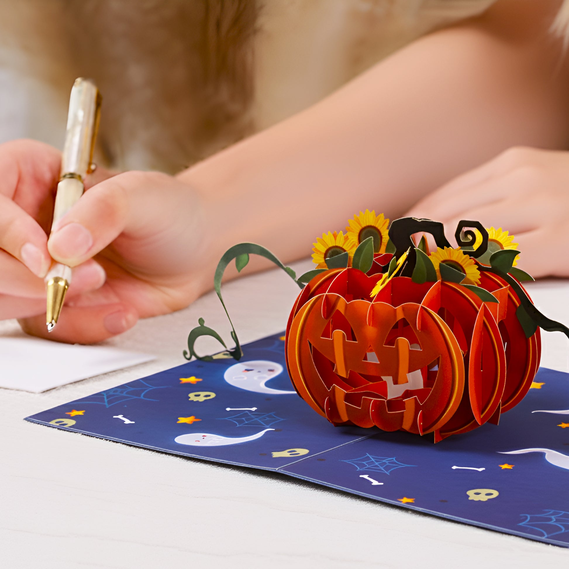 Paper Love Pop Up Cards - Paper Love Halloween Pumpkin Pop Up Card