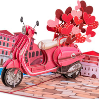 Thumbnail for Love Vespa Valentines Day Pop Up Card