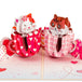 Love Cat Mugs Pop Up Card- 5"x7"