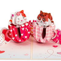 Thumbnail for Love Cat Mugs Pop Up Card- 5