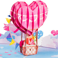 Thumbnail for Love Air Balloon Pop Up Card