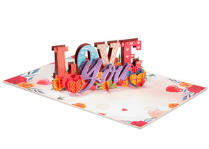 I Love You Valentines Day Pop Up Card