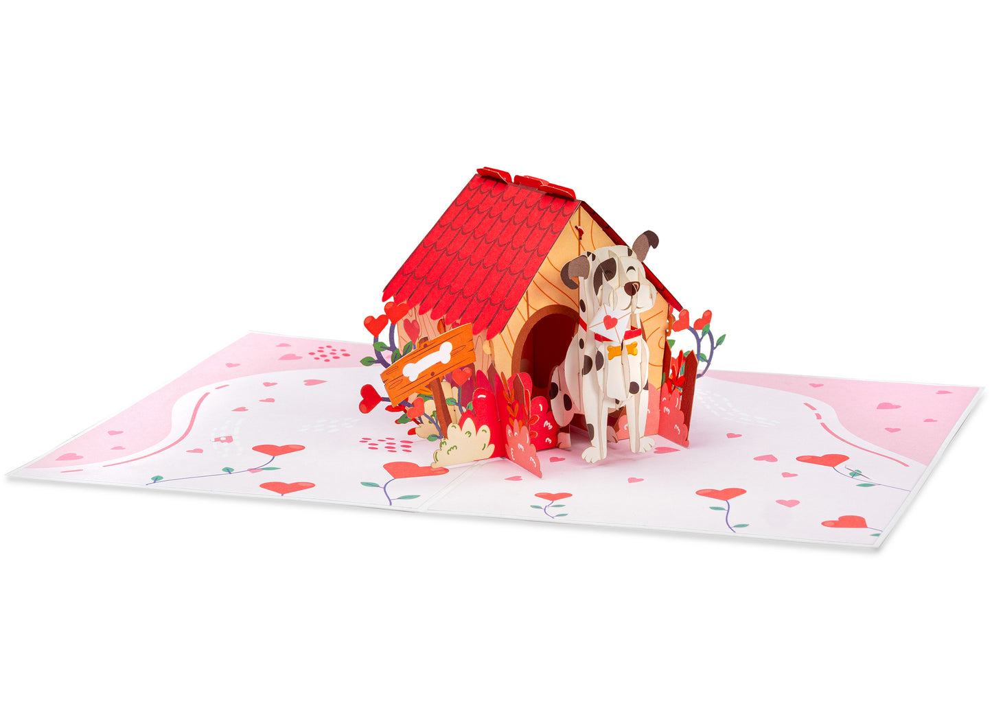 Love Dog House Pop Up Card - 5"x7"