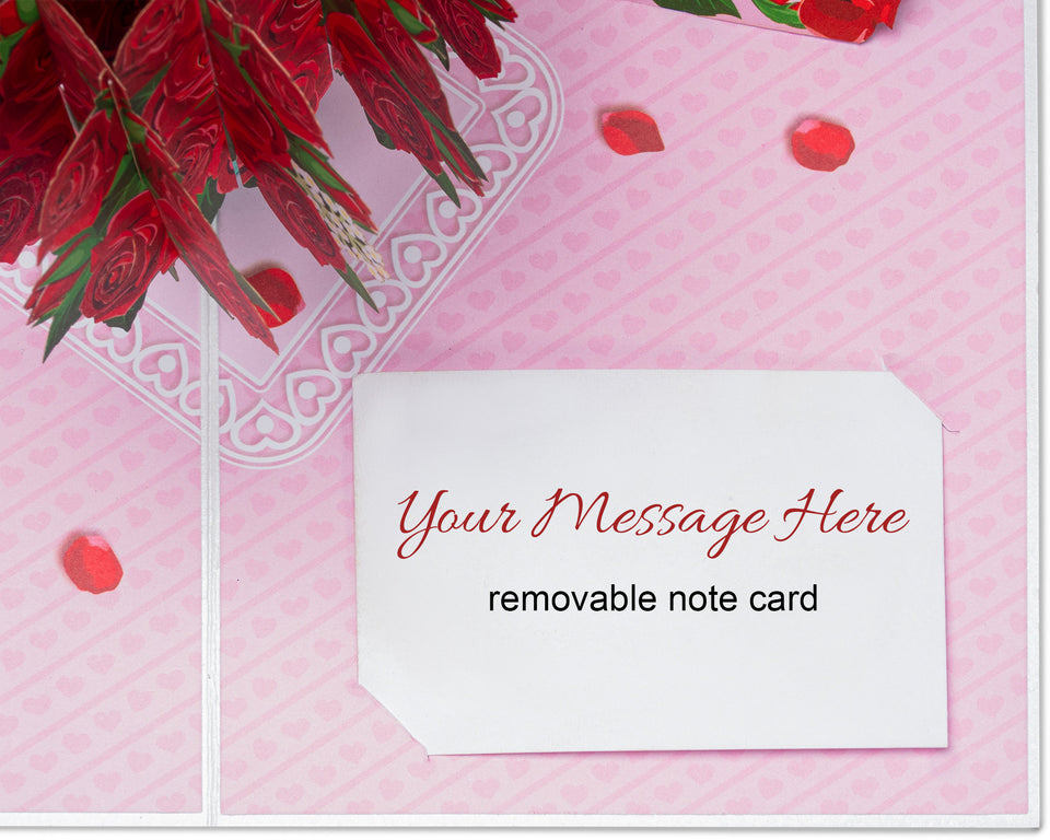 Love Roses Valentines Day Pop Up Card