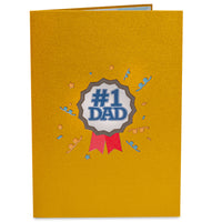 Thumbnail for #1 Dad Trophy Pop Up Father's Day Card
