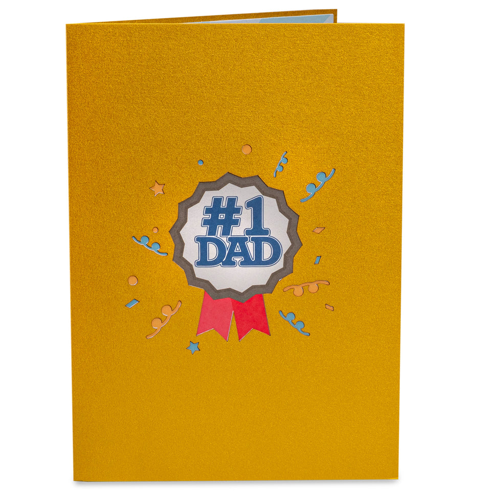 #1 Dad Trophy Pop Up Father's Day Card