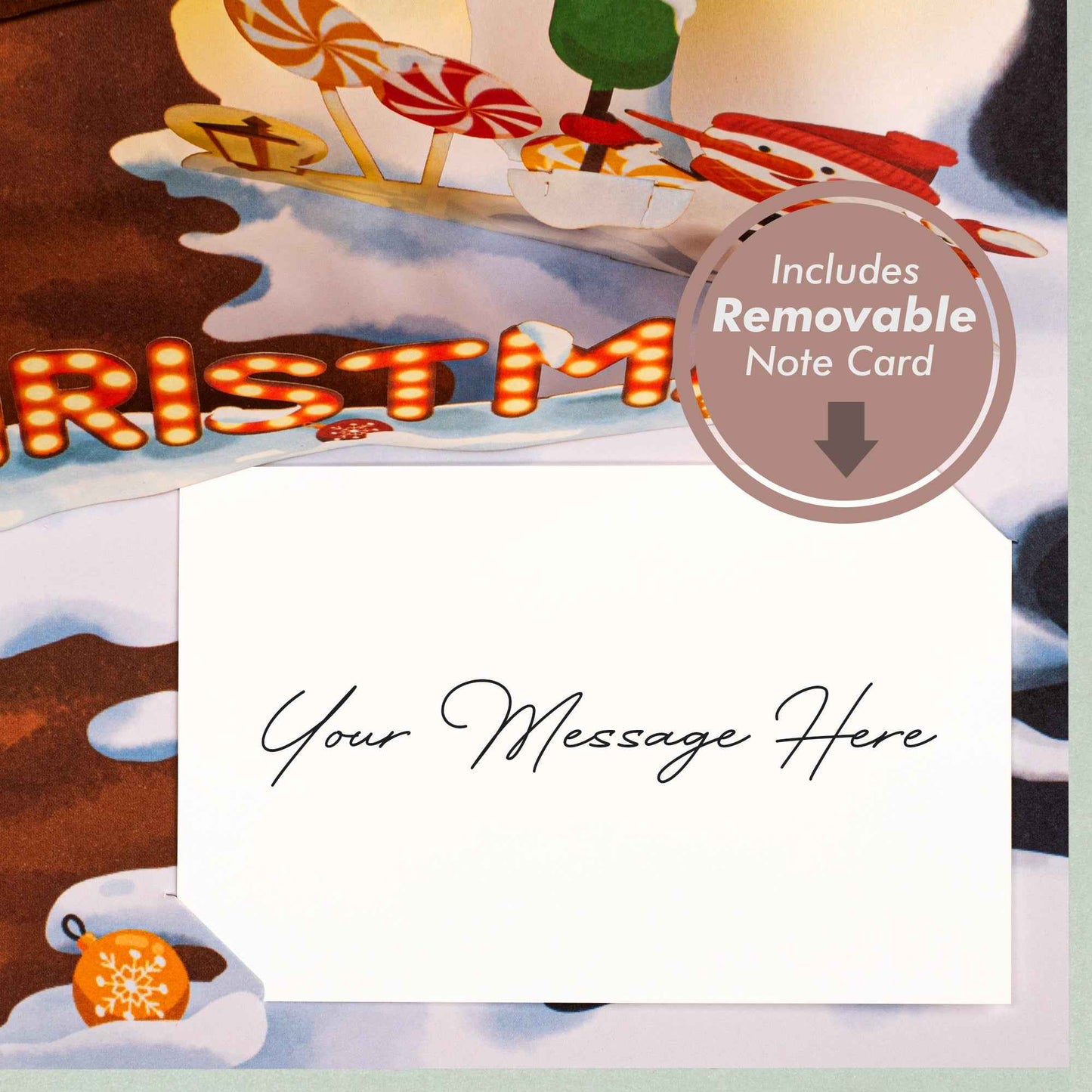 Paper Love Pop Up Cards - Decorated House Pop Up Christmas Card