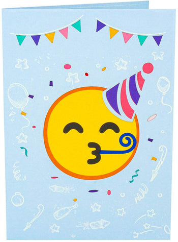 Partying Emoji Pop Up Birthday Card