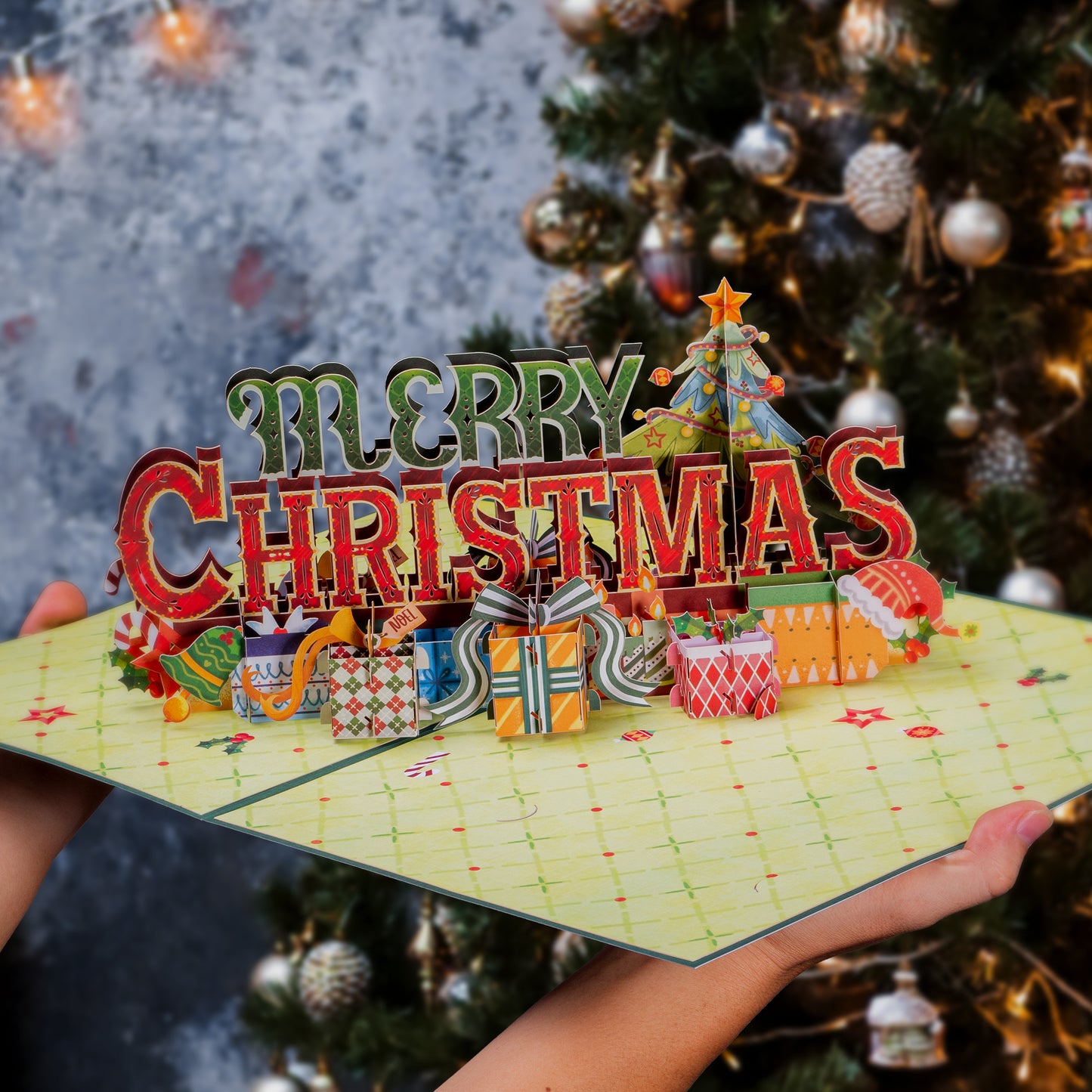 Jumbo Merry Christmas Pop Up Card