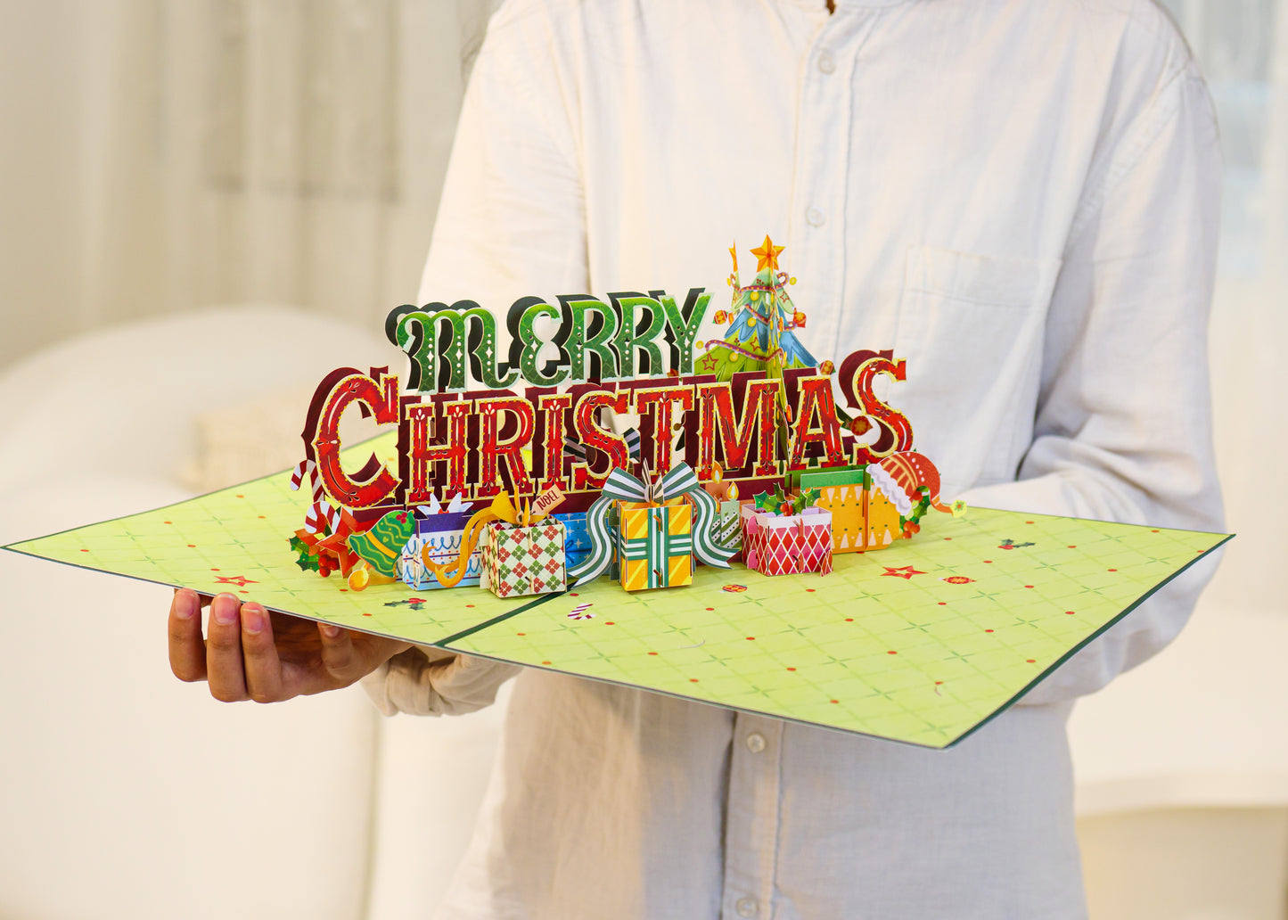 Jumbo Merry Christmas Pop Up Card