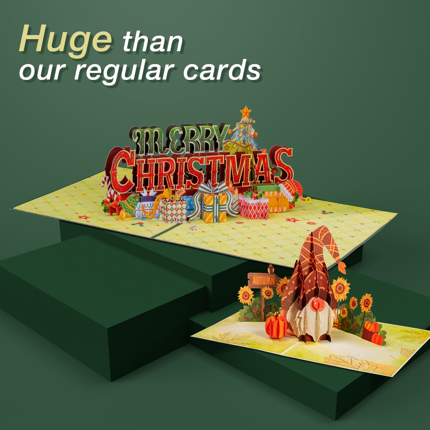 Jumbo Merry Christmas Pop Up Card