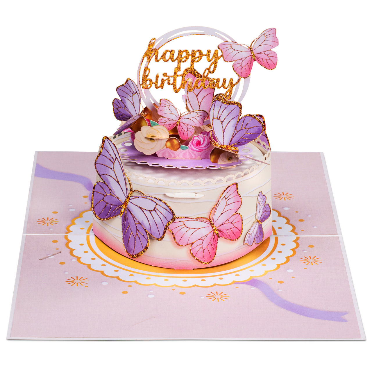 Butterfly Birthday Cake Pop Up Card