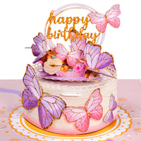 Thumbnail for cake with butterflies 3D pop up greeting card