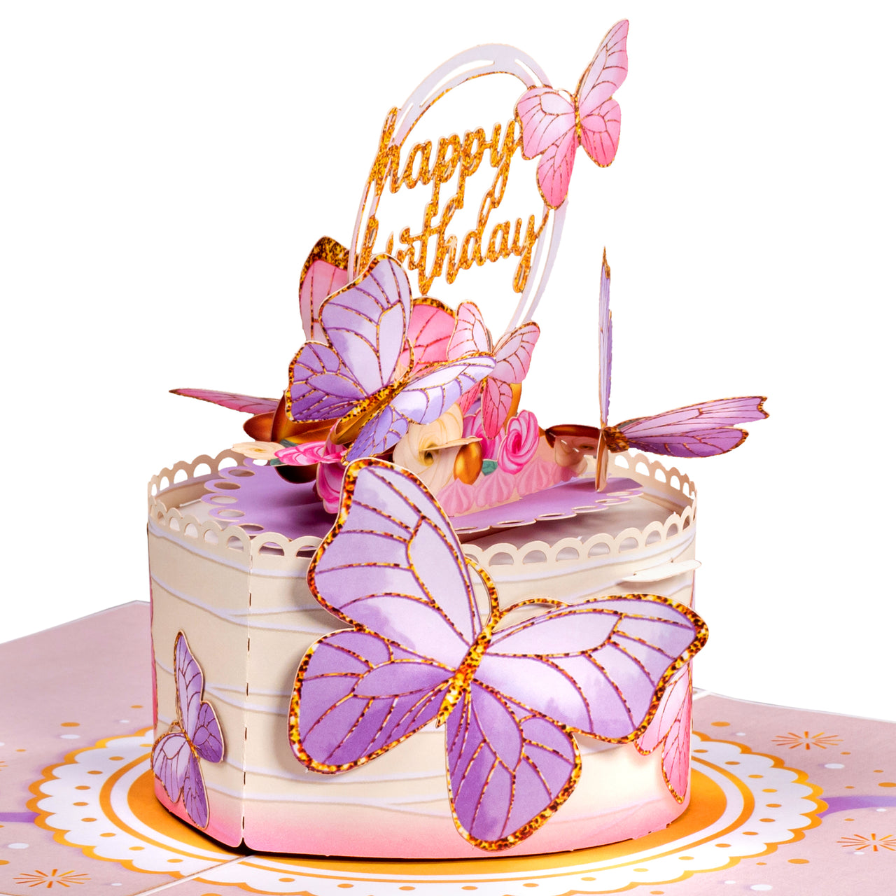 Butterfly Birthday Cake Pop Up Card