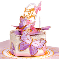 Thumbnail for Butterfly Birthday Cake Pop Up Card