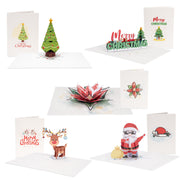 Christmas pop-up Note Cards, Assorted 5 Pack | 3.5