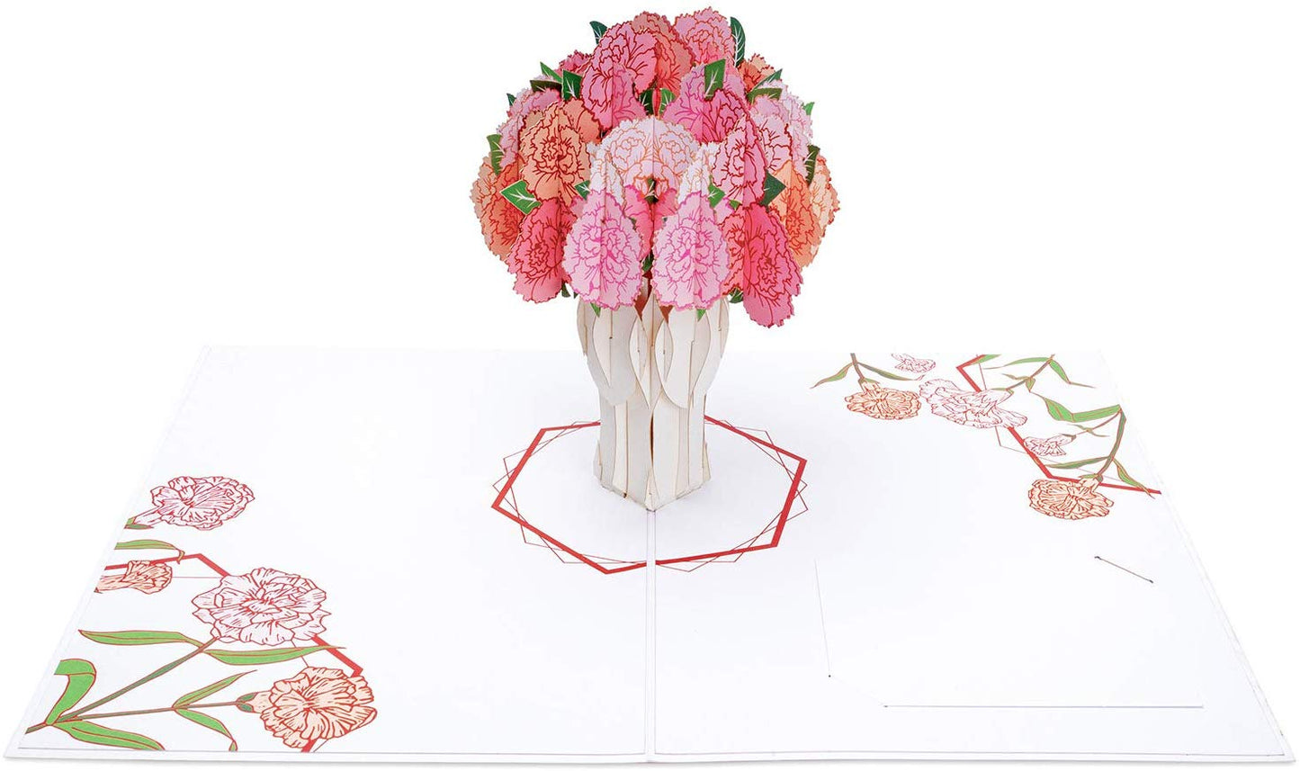 Carnation Bouquet Pop Up Card