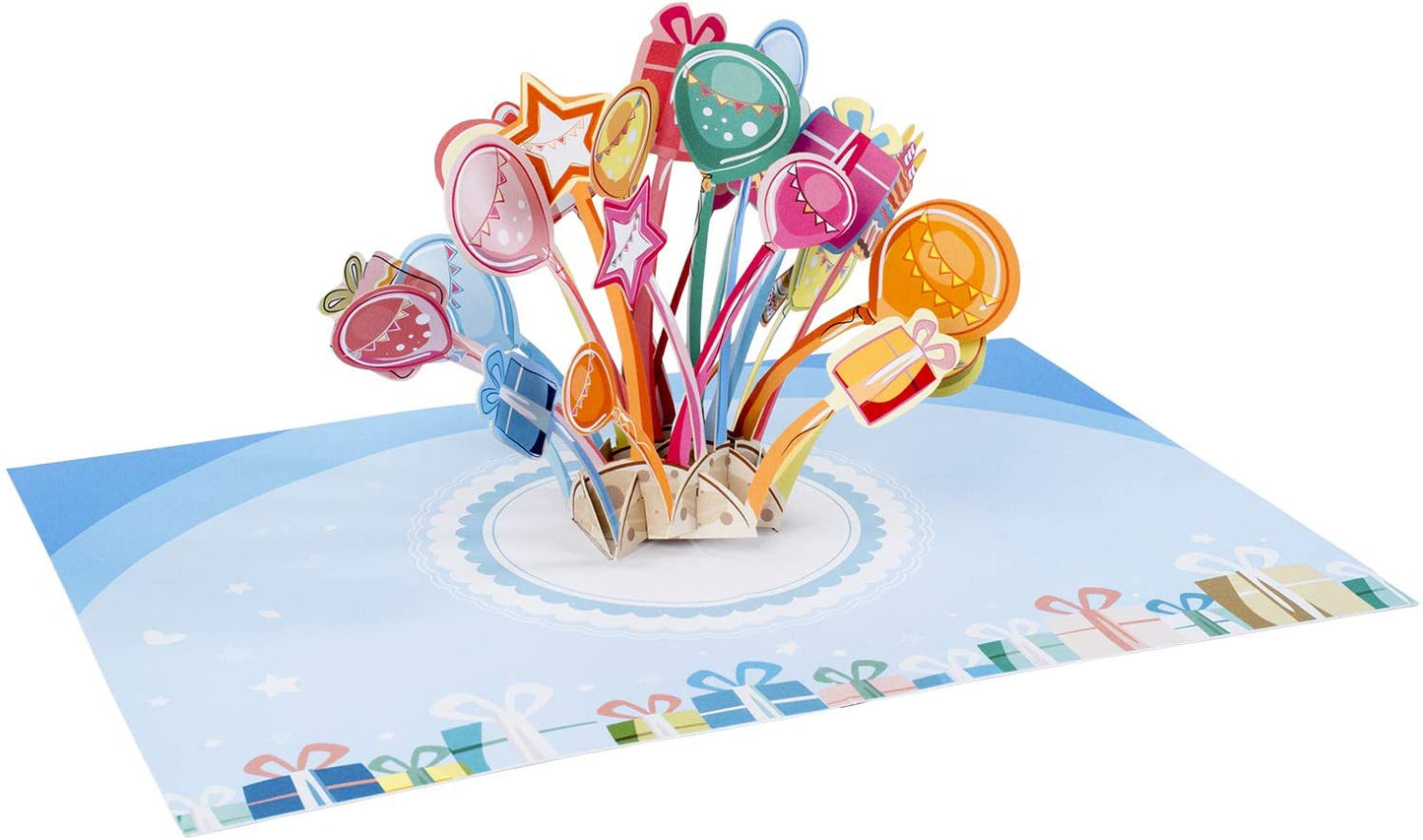 Balloons Explosion Pop Up Card