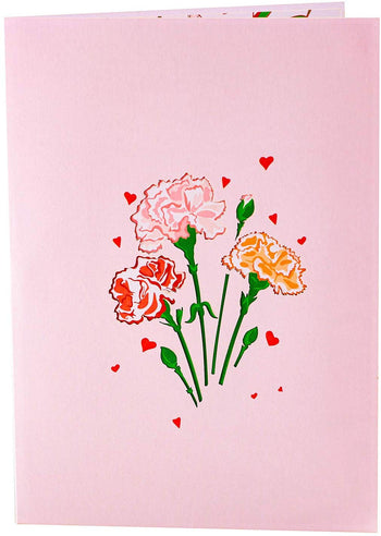 Carnation Bouquet Pop Up Card