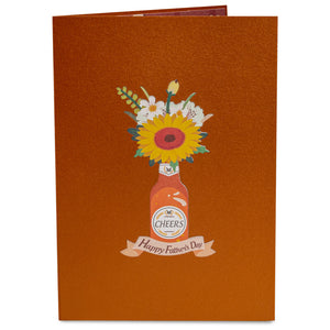 Beer Flowers Pop Up Father's day Card