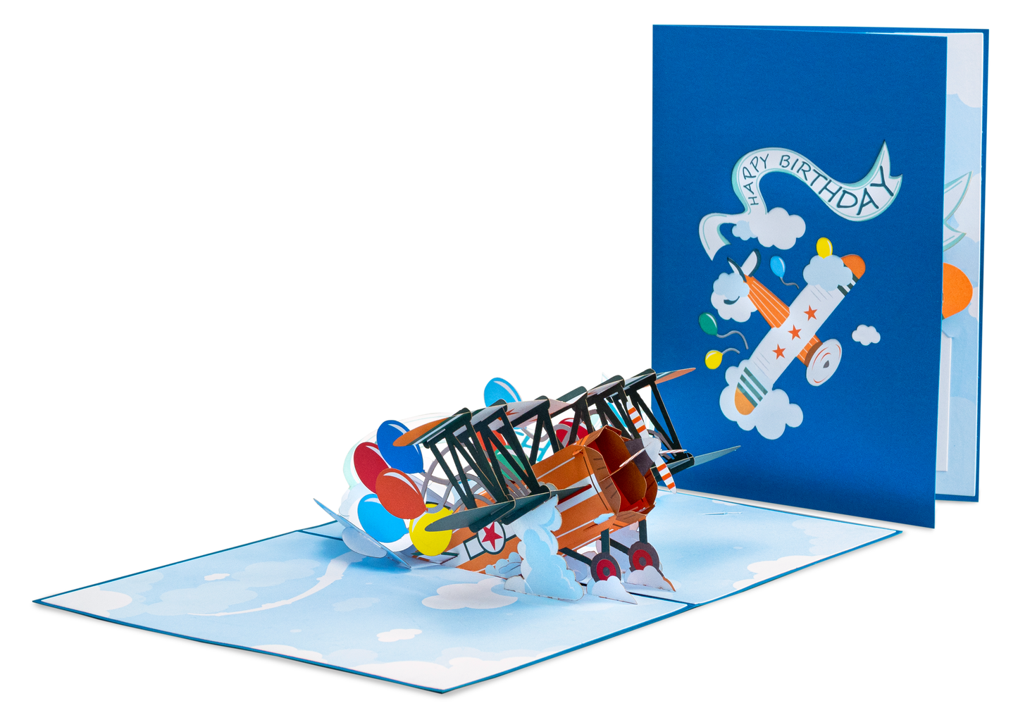 Happy Birthday Biplane Pop Up Card