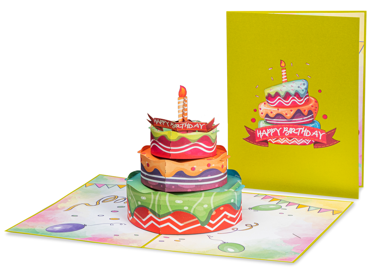 Happy Birthday Cake Pop Up Card