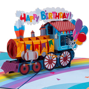 Happy Birthday Train Pop Up Card