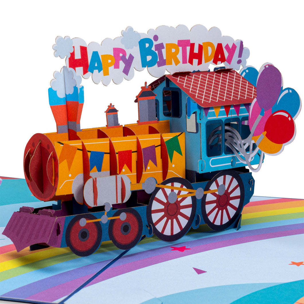 Happy Birthday Train Pop Up Card