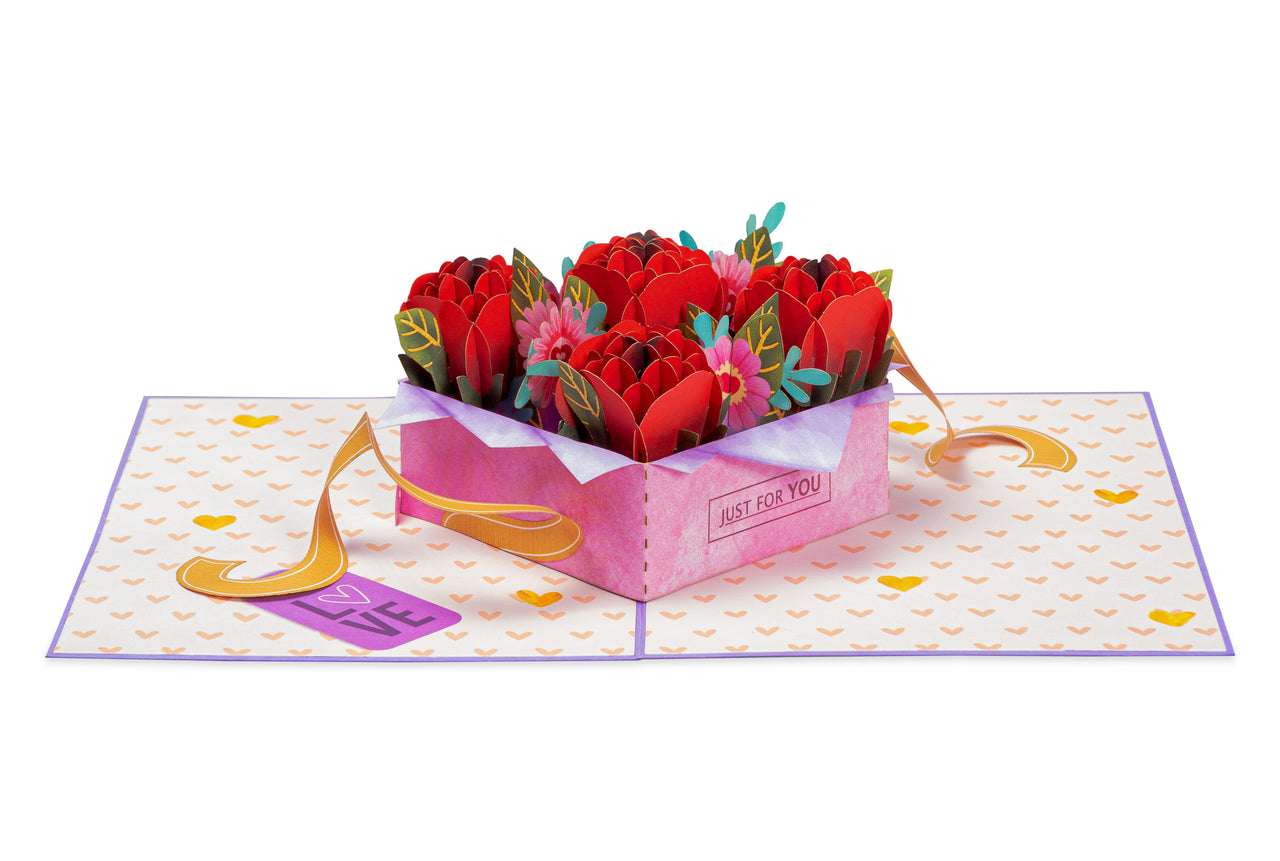 Box of Roses Pop Up Card