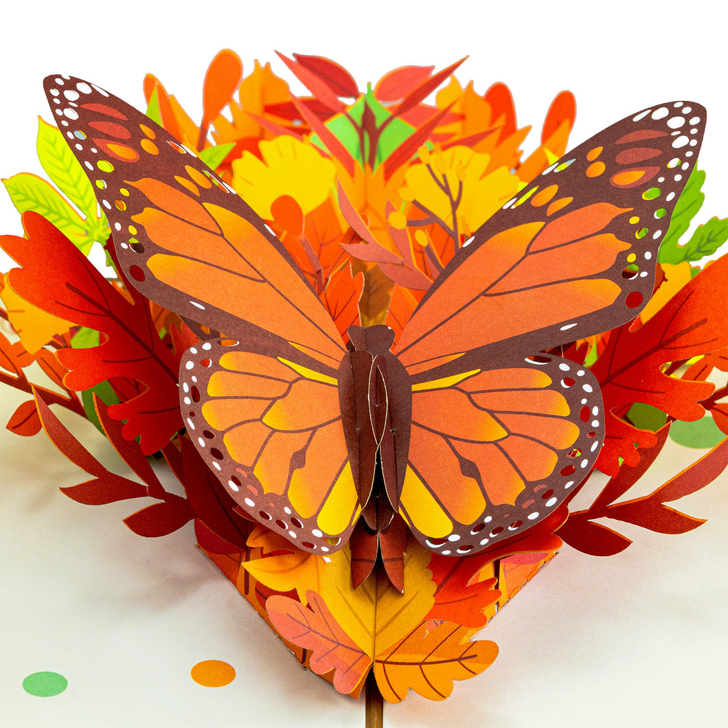 fall butterfly popup greeting card