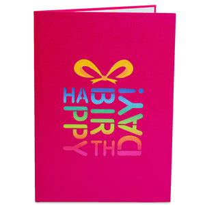 Happy Birthday Pop Up Card (Hot Pink)
